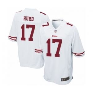 Men's San Francisco 49ers #17 Jalen Hurd Game White Football Jersey
