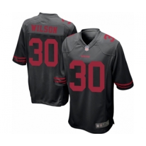 Men's San Francisco 49ers #30 Jeff Wilson Game Black Football Jersey