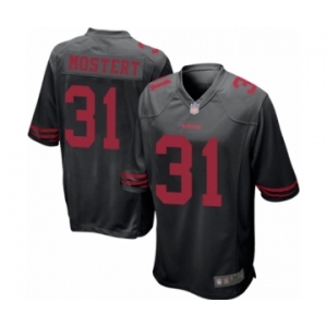 Men's San Francisco 49ers #31 Raheem Mostert Game Black Football Jersey