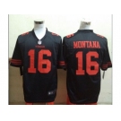 Nike San Francisco 49ers #16 Joe Montana Black Jerseys(Game)