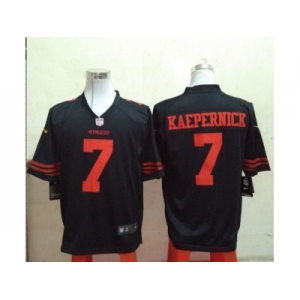 Nike San Francisco 49ers #7 Colin Kaepernick Black Jerseys[Game]