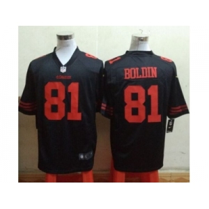 Nike San Francisco 49ers #81 Anquan Boldin Black Jerseys(Game)