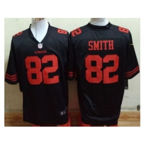 Nike San Francisco 49ers #82 Torrey Smith Black Jerseys(Game)