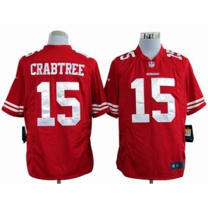nike nfl jerseys san francisco 49ers #15 crabtree red[game]