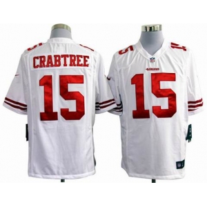 nike nfl jerseys san francisco 49ers #15 crabtree white[game]