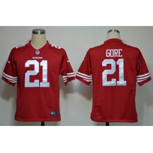 nike nfl jerseys san francisco 49ers #21 gore red[game]