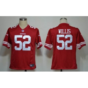 nike nfl jerseys san francisco 49ers #52 willis red[game]