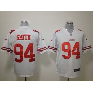 nike nfl jerseys san francisco 49ers #94 smith white[game]