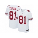 Men Nike San Francisco 49ers #81 Trent Taylor Elite White NFL Jersey