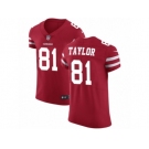 Men Nike San Francisco 49ers #81 Trent Taylor Red Team Color Vapor Untouchable Elite Player NFL Jersey