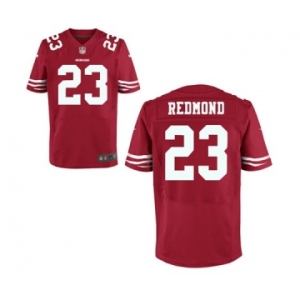 Men's Nike San Francisco 49ers #23 Will Redmond Elite Red Team Color NFL Jersey