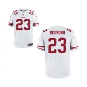 Men's Nike San Francisco 49ers #23 Will Redmond Elite White NFL Jersey