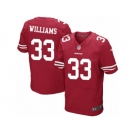 Men's Nike San Francisco 49ers #33 Joe Williams Elite Red Team Color NFL Jersey