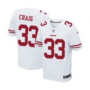 Men's Nike San Francisco 49ers #33 Roger Craig Elite White NFL Jersey