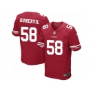 Men's Nike San Francisco 49ers #58 Elvis Dumervil Elite Red Team Color NFL Jersey