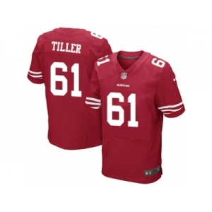 Men's Nike San Francisco 49ers #61 Andrew Tiller Elite Red Team Color NFL Jersey