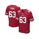 Men's Nike San Francisco 49ers #63 Brandon Fusco Elite Red Team Color NFL Jersey