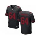 Men's Nike San Francisco 49ers #64 Mike Purcell Elite Black Alternate NFL Jersey