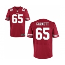 Men's Nike San Francisco 49ers #65 Joshua Garnett Elite Red Team Color NFL Jersey
