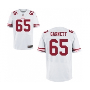 Men's Nike San Francisco 49ers #65 Joshua Garnett Elite White NFL Jersey