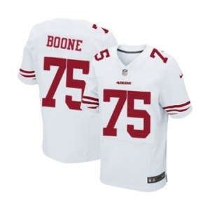 Men's Nike San Francisco 49ers #75 Alex Boone Elite White NFL Jersey