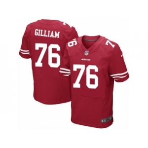 Men's Nike San Francisco 49ers #76 Garry Gilliam Elite Red Team Color NFL Jersey