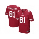 Men's Nike San Francisco 49ers #81 Rod Streater Elite Red Team Color NFL Jersey
