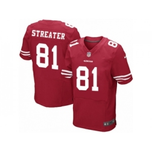 Men's Nike San Francisco 49ers #81 Rod Streater Elite Red Team Color NFL Jersey