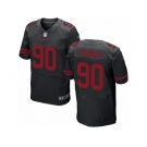 Men's Nike San Francisco 49ers #90 Solomon Thomas Elite Black NFL Jersey