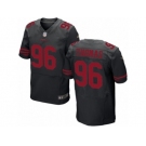 Men's Nike San Francisco 49ers #96 Solomon Thomas Elite Black NFL Jersey