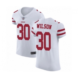 Men's San Francisco 49ers #30 Jeff Wilson White Vapor Untouchable Elite Player Football Jersey