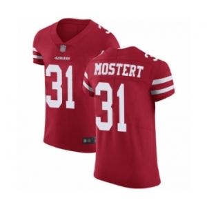Men's San Francisco 49ers #31 Raheem Mostert Red Team Color Vapor Untouchable Elite Player Football Jersey