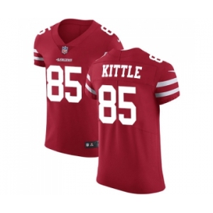 Men's San Francisco 49ers #85 George Kittle Red Team Color Vapor Untouchable Elite Player Football Jersey