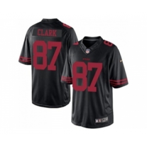 Nike San Francisco 49ers #87 Dwight Clark Black Alternate Men's Stitched jerseys(Elite)