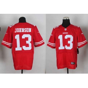 nike nfl jerseys san francisco 49ers #13 johnson red[Elite][johnson]