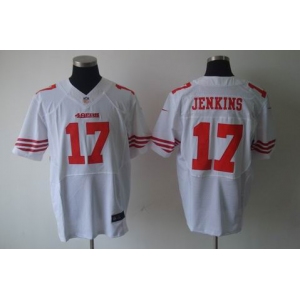 nike nfl jerseys san francisco 49ers #17 jenkins white[elite]