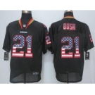 nike nfl jerseys san francisco 49ers #21 bush black[Elite USA flag fashion][bush]