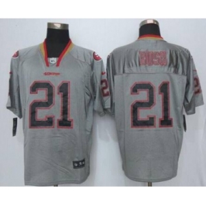 nike nfl jerseys san francisco 49ers #21 bush grey[Elite lights out][bush]