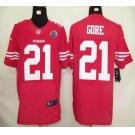 nike nfl jerseys san francisco 49ers #21 gore red[Elite 50th Patch]
