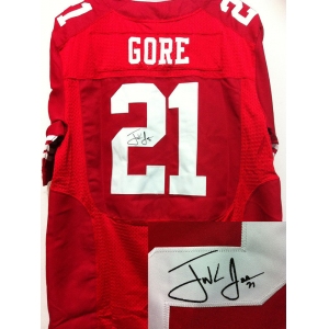 nike nfl jerseys san francisco 49ers #21 gore red[Elite signature]