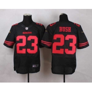 nike nfl jerseys san francisco 49ers #23 bush black[Elite][bush]