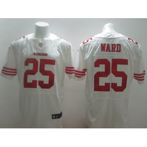 nike nfl jerseys san francisco 49ers #25 ward white[Elite]