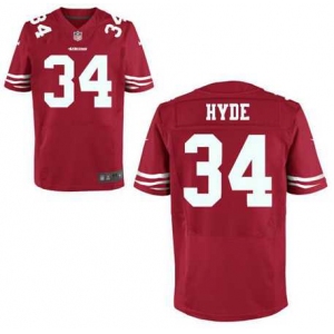 nike nfl jerseys san francisco 49ers #34 hyde red[Elite]