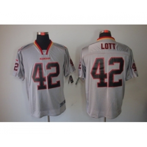 nike nfl jerseys san francisco 49ers #42 ronnie lott grey[Elite lights out]