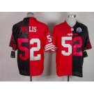 nike nfl jerseys san francisco 49ers #52 willis black-red[Elite split 50th Patch]