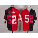 nike nfl jerseys san francisco 49ers #52 willis black-red[Elite split]
