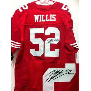 nike nfl jerseys san francisco 49ers #52 willis red[Elite signature]