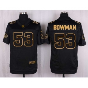 nike nfl jerseys san francisco 49ers #53 bowman black gold collection[Elite]