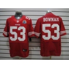 nike nfl jerseys san francisco 49ers #53 bowman red[Elite 50th Patch]
