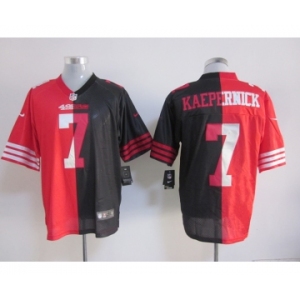 nike nfl jerseys san francisco 49ers #7 kaepernick black-red[Elite split]